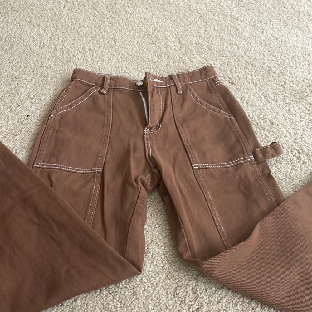 brown 34 waste jeans